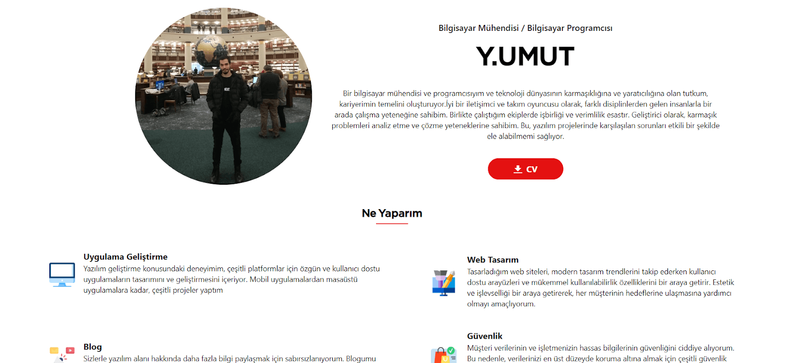 Kişisel CV Web Site Tasarımı